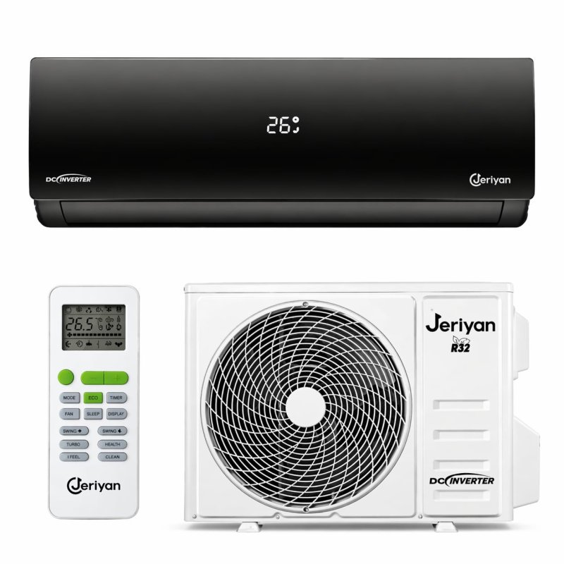 Jeriyan Duvar Tipi Black 12.000 BTU İnverter Klima